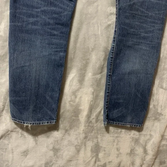 Polo Ralph Lauren‎ Hampton Straight Jeans Mens 35x32 Blue Distressed Preppy - Picture 6 of 16